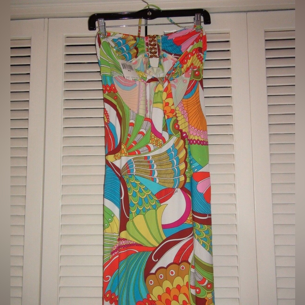 Trina Turk Santa Cruz Halter  Maxi Cover Up Dress - Picture 8 of 10